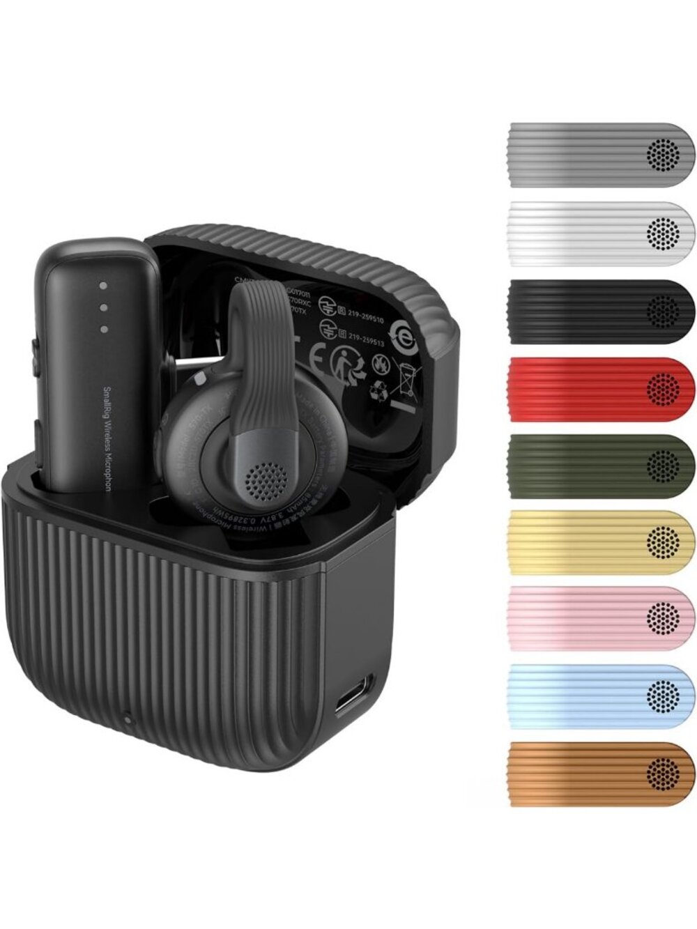 Wireless Microphone Cover Kit - 1 Transmitter, 1 Receiver, 9 Mic Covers - Black